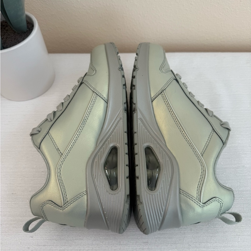 Skechers Sage Pearl Faux Leather Athletic Shoes - Picture 11 of 14